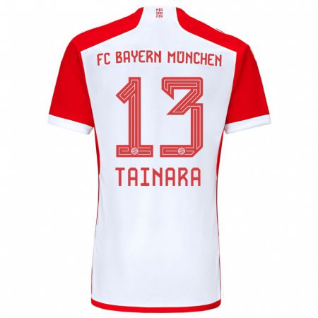 Kandiny Bambino Maglia Tainara #13 Rosso Bianco Kit Gara Home 2023/24 Maglietta