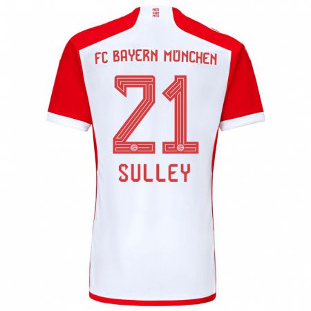 Kandiny Kinderen Williams Baffour Sulley #21 Rood Wit Thuisshirt Thuistenue 2023/24 T-Shirt België