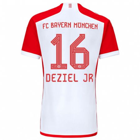 Kandiny Kinderen Robert Deziel Jr #16 Rood Wit Thuisshirt Thuistenue 2023/24 T-Shirt België