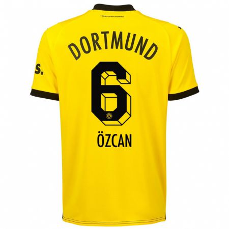 Kandiny Bambino Maglia Salih Özcan #6 Giallo Kit Gara Home 2023/24 Maglietta