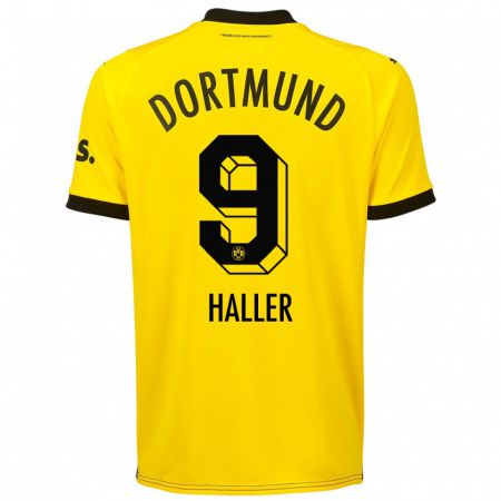 Kandiny Kinderen Sébastien Haller #9 Geel Thuisshirt Thuistenue 2023/24 T-Shirt België