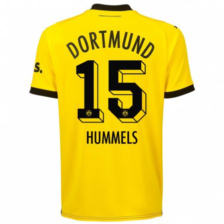 Kandiny Niño Camiseta Mats Hummels #15 Amarillo 1ª Equipación 2023/24 La Camisa