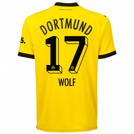 Kandiny Niño Camiseta Marius Wolf #17 Amarillo 1ª Equipación 2023/24 La Camisa