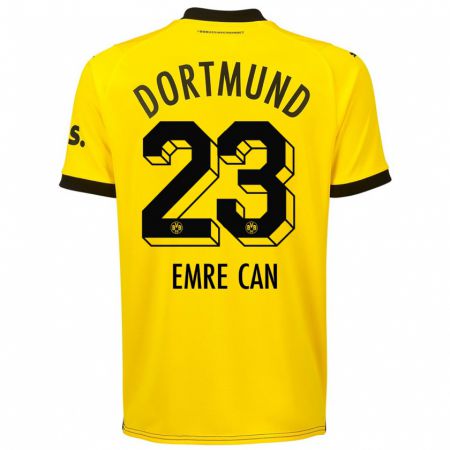 Kandiny Bambino Maglia Emre Can #23 Giallo Kit Gara Home 2023/24 Maglietta