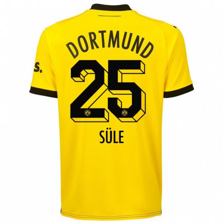 Kandiny Bambino Maglia Niklas Süle #25 Giallo Kit Gara Home 2023/24 Maglietta