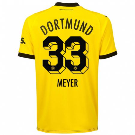 Kandiny Bambino Maglia Alexander Meyer #33 Giallo Kit Gara Home 2023/24 Maglietta