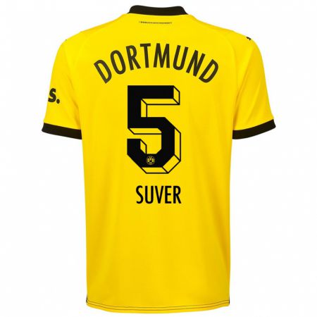 Kandiny Bambino Maglia Mario Suver #5 Giallo Kit Gara Home 2023/24 Maglietta