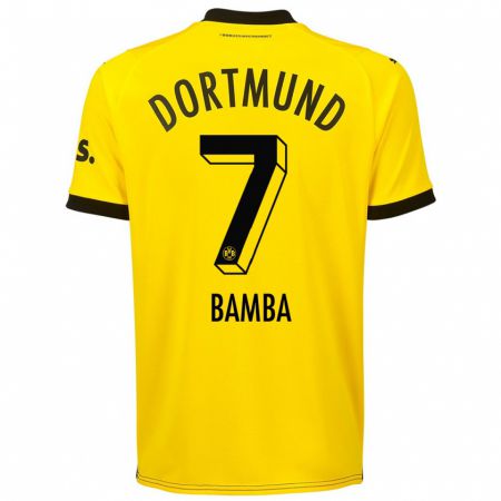 Kandiny Bambino Maglia Samuel Bamba #7 Giallo Kit Gara Home 2023/24 Maglietta