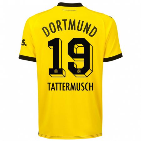 Kandiny Bambino Maglia Ted Tattermusch #19 Giallo Kit Gara Home 2023/24 Maglietta