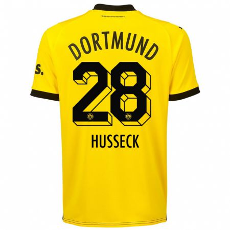 Kandiny Bambino Maglia Jonah Husseck #28 Giallo Kit Gara Home 2023/24 Maglietta