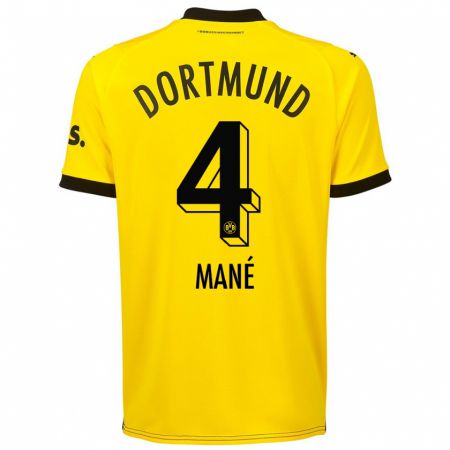 Kandiny Bambino Maglia Filippo Mané #4 Giallo Kit Gara Home 2023/24 Maglietta