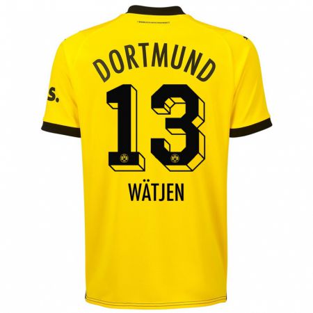 Kandiny Niño Camiseta Kjell Wätjen #13 Amarillo 1ª Equipación 2023/24 La Camisa