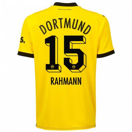 Kandiny Niño Camiseta Luke Rahmann #15 Amarillo 1ª Equipación 2023/24 La Camisa