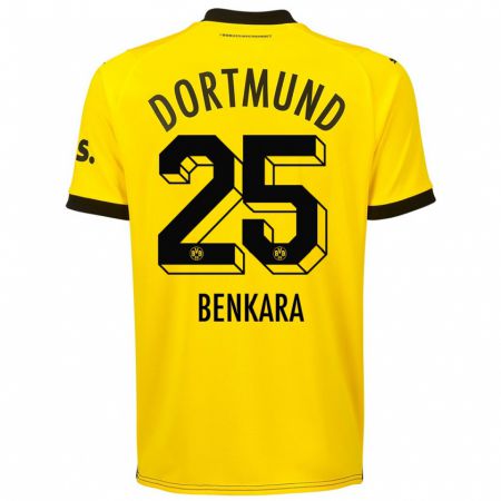 Kandiny Kinderen Elias Benkara #25 Geel Thuisshirt Thuistenue 2023/24 T-Shirt België