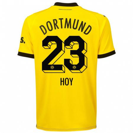 Kandiny Bambino Maglia Justin Hoy #23 Giallo Kit Gara Home 2023/24 Maglietta