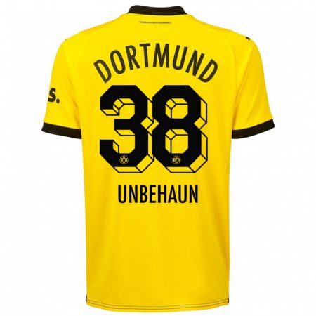 Kandiny Bambino Maglia Luca Unbehaun #38 Giallo Kit Gara Home 2023/24 Maglietta