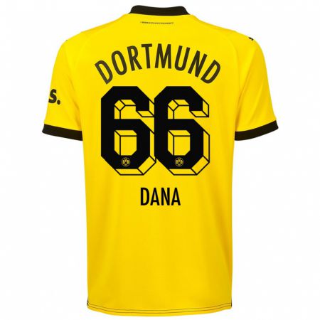 Kandiny Niño Camiseta Bleckmann Dana #66 Amarillo 1ª Equipación 2023/24 La Camisa