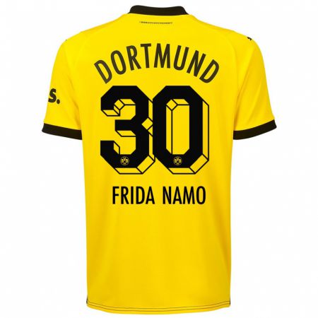 Kandiny Niño Camiseta Ronning Frida Namo #30 Amarillo 1ª Equipación 2023/24 La Camisa