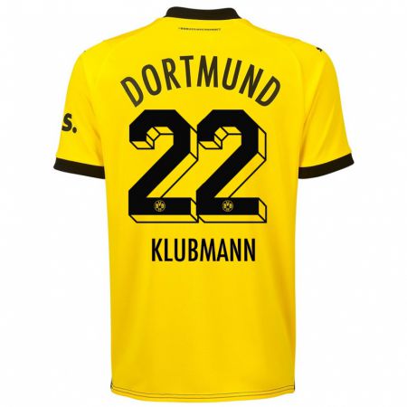 Kandiny Bambino Maglia Leon Klubmann #22 Giallo Kit Gara Home 2023/24 Maglietta