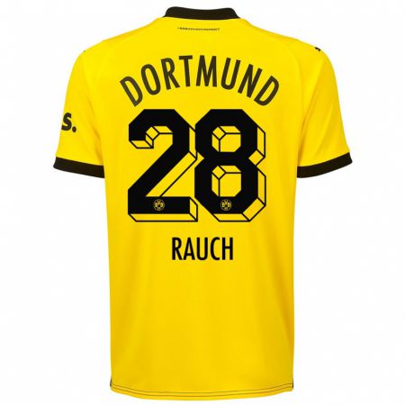 Kandiny Bambino Maglia Julius Fynn Rauch #28 Giallo Kit Gara Home 2023/24 Maglietta