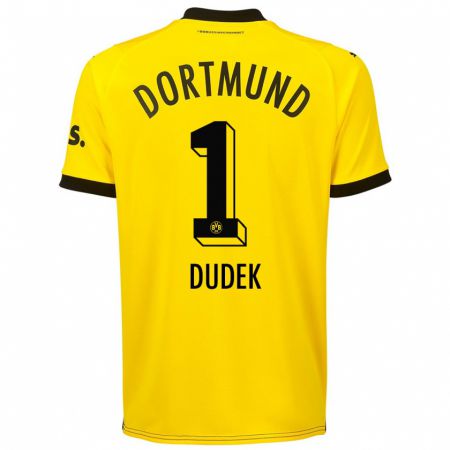 Kandiny Kinderen Daniel Dudek #1 Geel Thuisshirt Thuistenue 2023/24 T-Shirt België