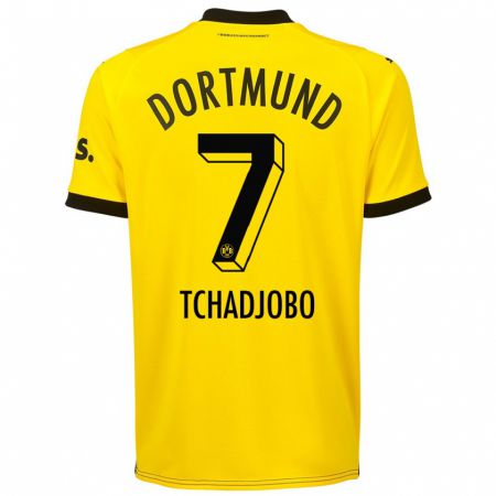 Kandiny Bambino Maglia Dia Tchadjobo #7 Giallo Kit Gara Home 2023/24 Maglietta