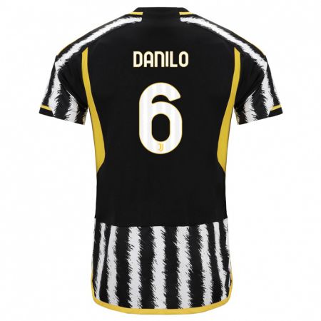 Kandiny Bambino Maglia Danilo #6 Nero Bianco Kit Gara Home 2023/24 Maglietta