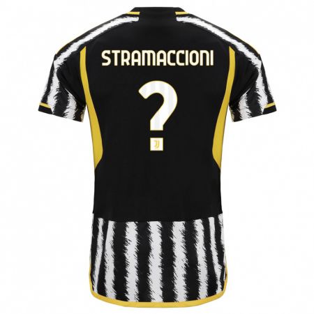 Kandiny Bambino Maglia Diego Stramaccioni #0 Nero Bianco Kit Gara Home 2023/24 Maglietta