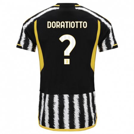 Kandiny Kinderen Giulio Doratiotto #0 Zwart Wit Thuisshirt Thuistenue 2023/24 T-Shirt België