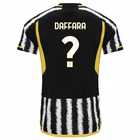 Kandiny Bambino Maglia Giovanni Daffara #0 Nero Bianco Kit Gara Home 2023/24 Maglietta