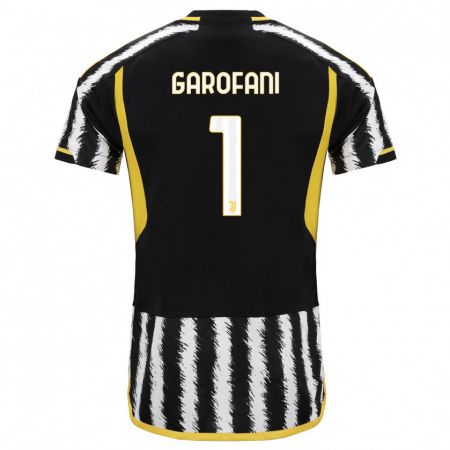 Kandiny Niño Camiseta Giovanni Garofani #1 Blanco Negro 1ª Equipación 2023/24 La Camisa