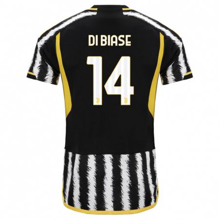 Kandiny Kinderen Gianmarco Di Biase #14 Zwart Wit Thuisshirt Thuistenue 2023/24 T-Shirt België