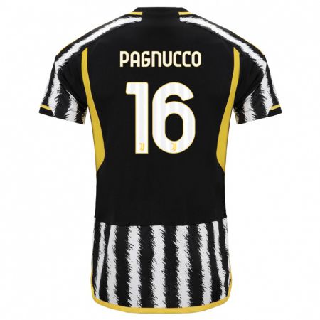 Kandiny Bambino Maglia Filippo Pagnucco #16 Nero Bianco Kit Gara Home 2023/24 Maglietta