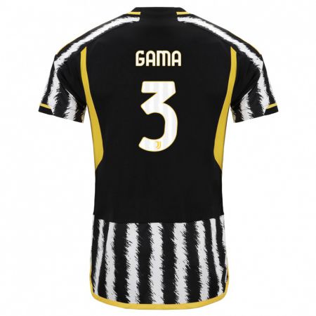 Kandiny Bambino Maglia Sara Gama #3 Nero Bianco Kit Gara Home 2023/24 Maglietta