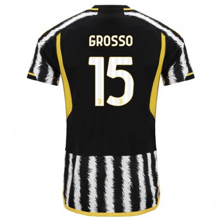 Kandiny Bambino Maglia Julia Grosso #15 Nero Bianco Kit Gara Home 2023/24 Maglietta