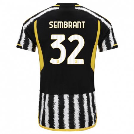 Kandiny Niño Camiseta Linda Sembrant #32 Blanco Negro 1ª Equipación 2023/24 La Camisa