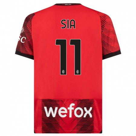 Kandiny Bambino Maglia Diego Sia #11 Rosso Nero Kit Gara Home 2023/24 Maglietta