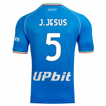 Kandiny Kinderen Juan Jesus #5 Hemelsblauw Thuisshirt Thuistenue 2023/24 T-Shirt België