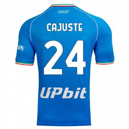 Kandiny Kinder Jens Cajuste #24 Himmelblau Heimtrikot Trikot 2023/24 T-Shirt Österreich