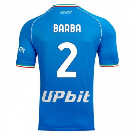 Kandiny Bambino Maglia Benedetto Barba #2 Cielo Blu Kit Gara Home 2023/24 Maglietta