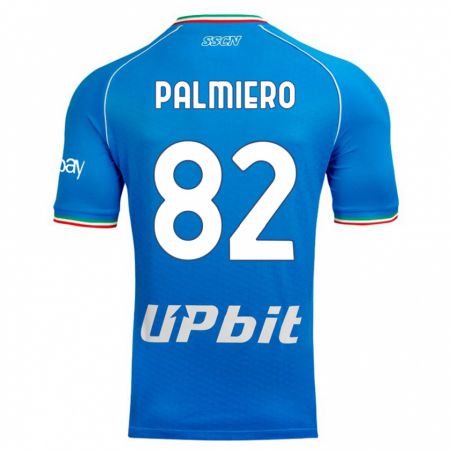 Kandiny Kinderen Luca Palmiero #82 Hemelsblauw Thuisshirt Thuistenue 2023/24 T-Shirt België