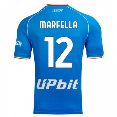 Kandiny Bambino Maglia Davide Marfella #12 Cielo Blu Kit Gara Home 2023/24 Maglietta