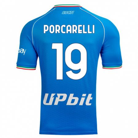 Kandiny Kinder Maddelena Porcarelli #19 Himmelblau Heimtrikot Trikot 2023/24 T-Shirt Österreich