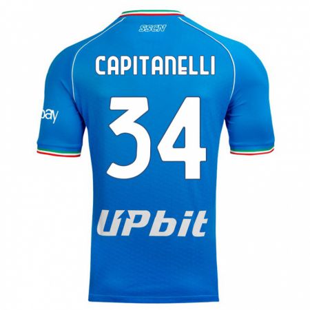 Kandiny Bambino Maglia Ilaria Capitanelli #34 Cielo Blu Kit Gara Home 2023/24 Maglietta