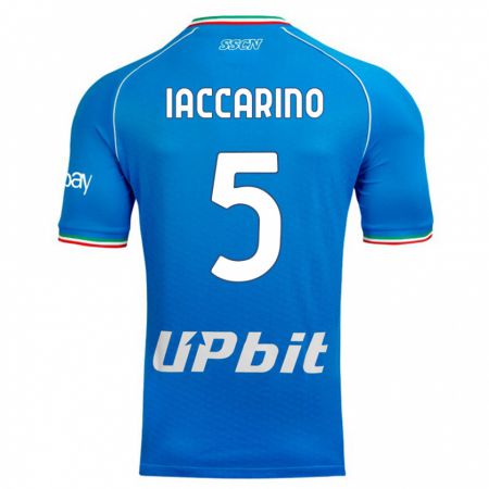 Kandiny Kinder Gennaro Iaccarino #5 Himmelblau Heimtrikot Trikot 2023/24 T-Shirt Österreich