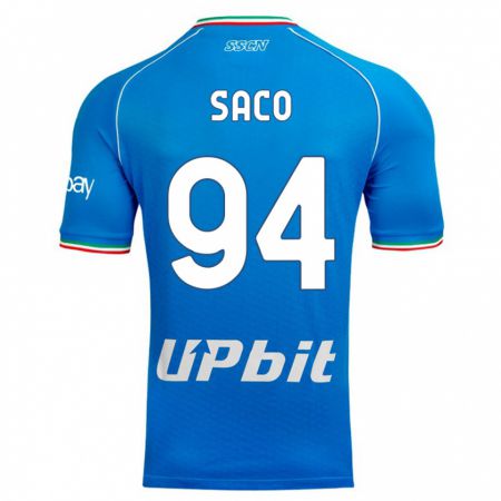 Kandiny Bambino Maglia Coli Saco #94 Cielo Blu Kit Gara Home 2023/24 Maglietta