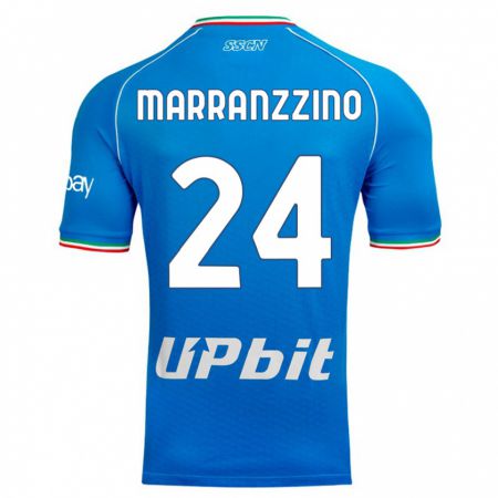 Kandiny Bambino Maglia Pasquale Marranzzino #24 Cielo Blu Kit Gara Home 2023/24 Maglietta