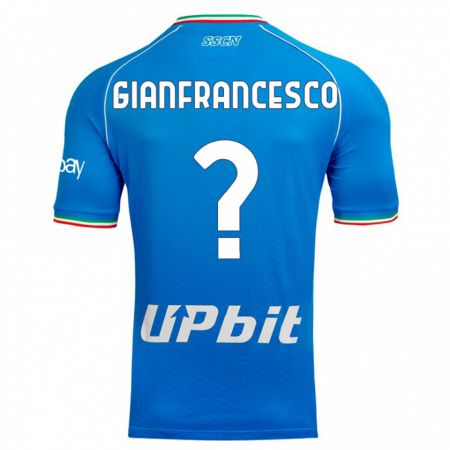 Kandiny Bambino Maglia Sergio Gianfrancesco #0 Cielo Blu Kit Gara Home 2023/24 Maglietta