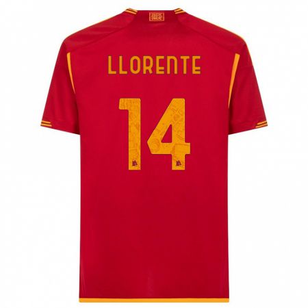 Kandiny Bambino Maglia Diego Llorente #14 Rosso Kit Gara Home 2023/24 Maglietta