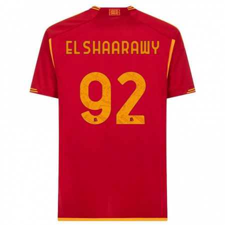 Kandiny Kinderen Stephan El Shaarawy #92 Rood Thuisshirt Thuistenue 2023/24 T-Shirt België